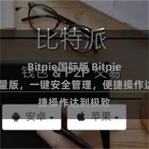 Bitpie国际版 Bitpie APP轻量版，一键安全管理，便捷操作达到极致