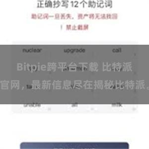 Bitpie跨平台下载 比特派官网，最新信息尽在揭秘比特派。