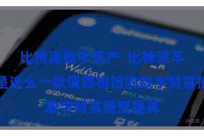 比特派数字资产  比特派手机版即是这么一款值得相信的数字财富措置器具