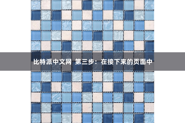 比特派中文网  第三步：在接下来的页面中